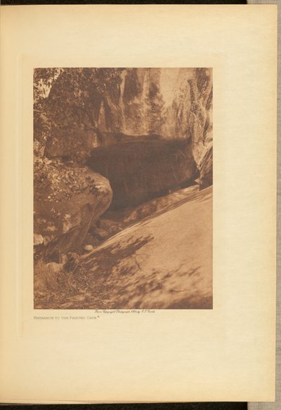 Entrance to the Painted Cave by Edward S. Curtis