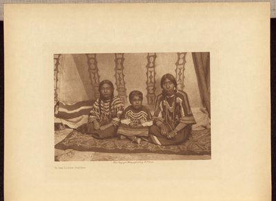 In the Lodge - Piegan by Edward S. Curtis