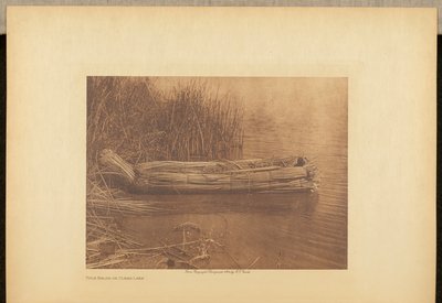 Tule Balsa on Clear Lake by Edward S. Curtis
