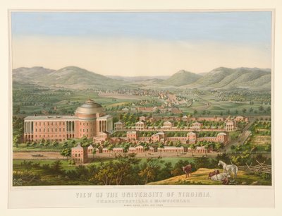 View of the University of Virginia by Edward Sachse