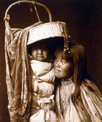 Apache girl and Papoose by Edward Sheriff Curtis
