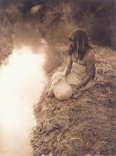 Maricopa Woman at the Stream by Edward Sheriff Curtis