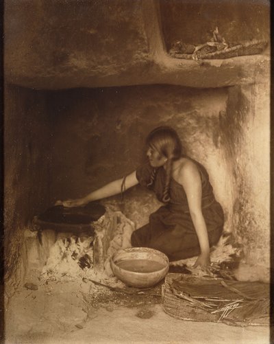 The Piki Maker, Hopi by Edward Sheriff Curtis