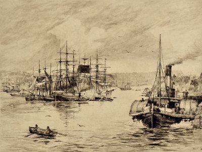 The Tyne: At Shields, c.1880 by Edward Slocombe