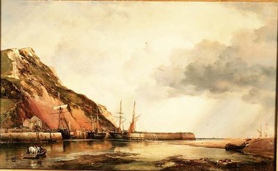 Axmouth Harbour, Devon-Low Water by Edward William Cooke