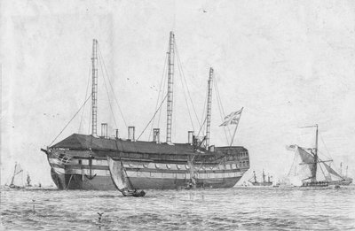 The Hastings. Seventy Four by Edward William Cooke