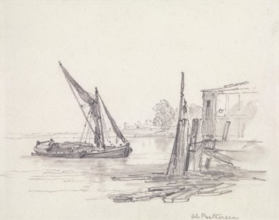 View on the Thames at Battersea by Edward William Cooke