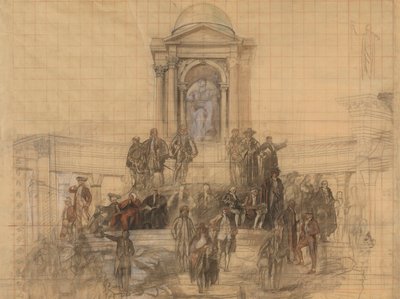 Cartoon by Edwin Austin Abbey