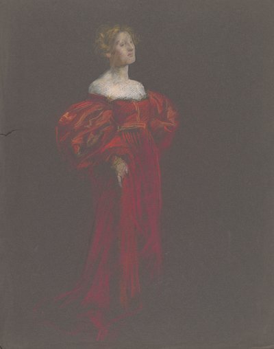 Female Figure in Blue and Pink by Edwin Austin Abbey