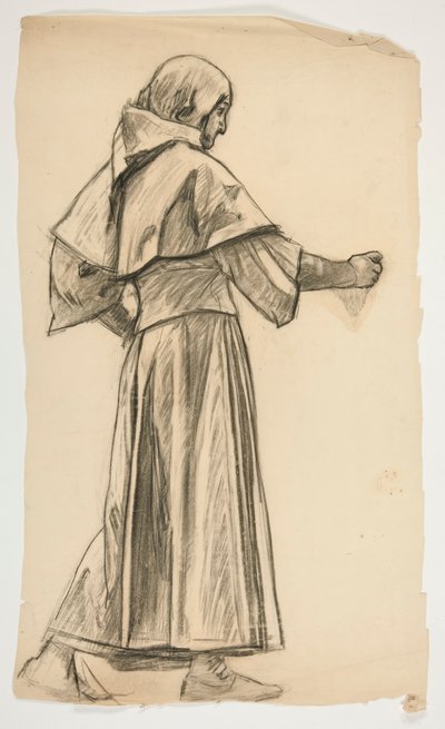 Figure study for King Arthur by Edwin Austin Abbey