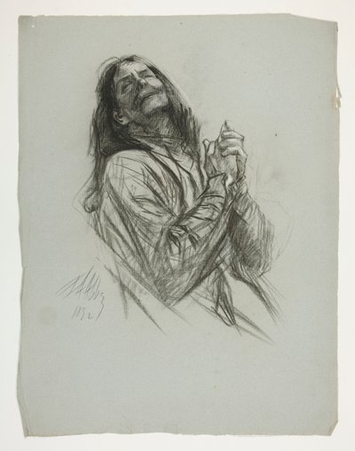 Figure study for King Arthur by Edwin Austin Abbey