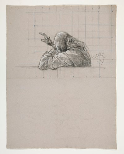Figure Study for King Arthur by Edwin Austin Abbey