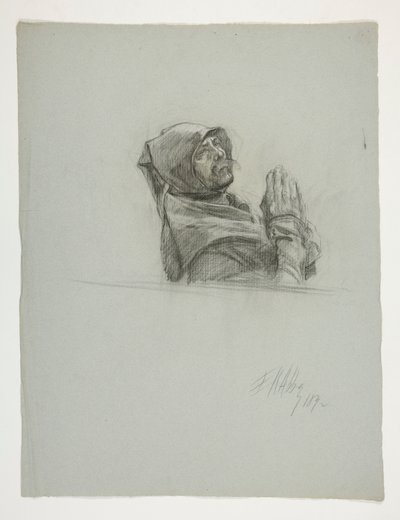 Figure Study for King Arthur by Edwin Austin Abbey