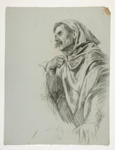 Figure Study for King Arthur by Edwin Austin Abbey