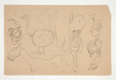 Sheet of Doodles by Edwin Austin Abbey