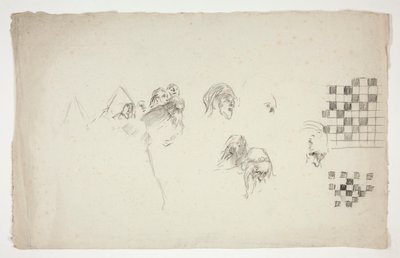 Sheet of sketches by Edwin Austin Abbey