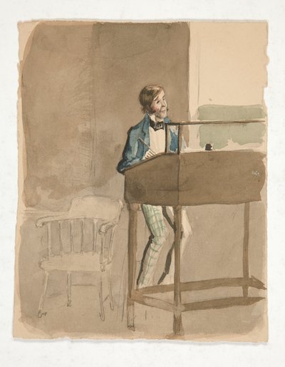 Sketch for Charles Dickens by Edwin Austin Abbey