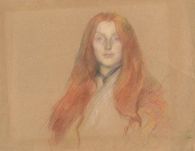Study for Head of Ophelia by Edwin Austin Abbey