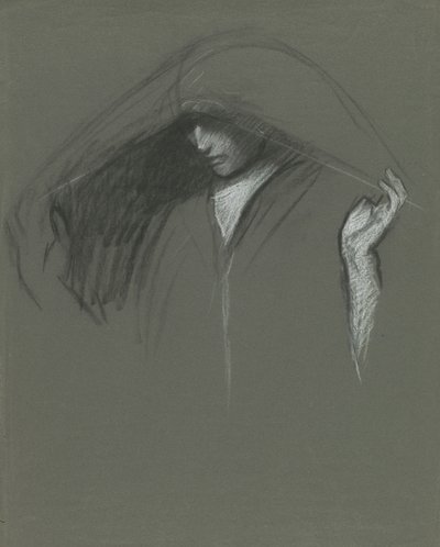 Study of Draped Head by Edwin Austin Abbey