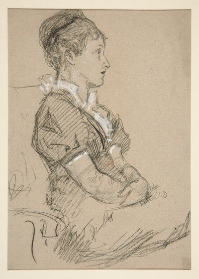 Study of Seated Women (Mrs. Abbey?) by Edwin Austin Abbey