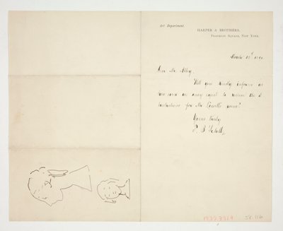 Two Sketches of a Bust by Edwin Austin Abbey
