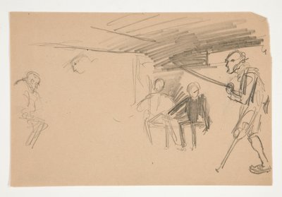 Unidentified illustration for Oliver Goldsmith by Edwin Austin Abbey