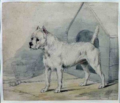 Dog Outside a Kennel by Edwin Landseer