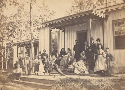Group on Porch by Egbert Guy Fowx