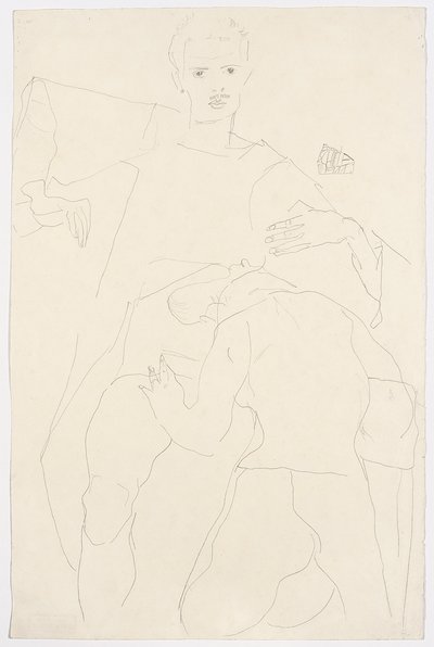Erotic Scene by Egon Schiele