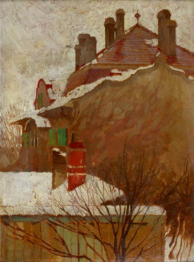 Houses in Winter (View from the Studio) by Egon Schiele