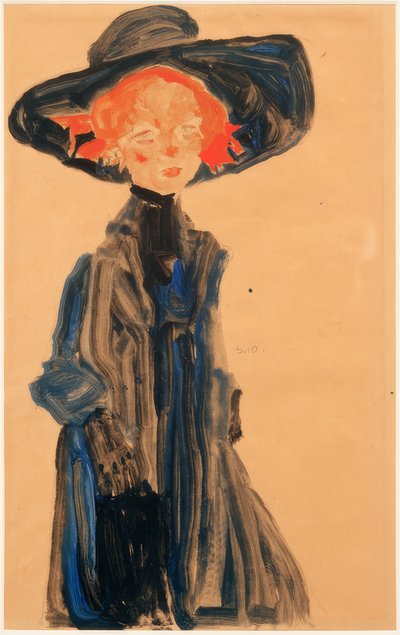 Girl in Blue by Egon Schiele