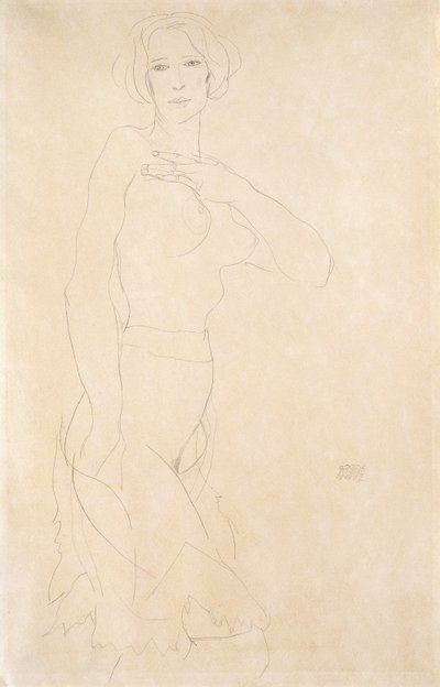 Nude Girl by Egon Schiele