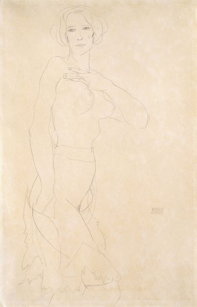 Nude Girl by Egon Schiele