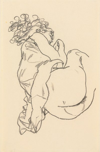 Nude Lying Down by Egon Schiele