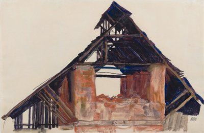 Old Gable, 1913 by Egon Schiele