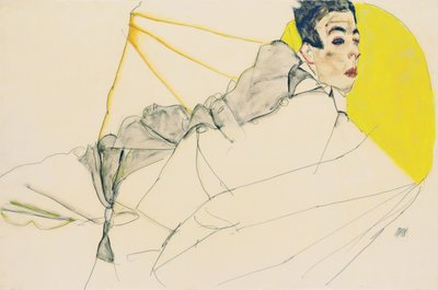 Reclining Boy Erich Lederer, 1913 by Egon Schiele