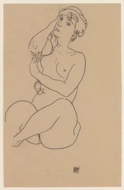 Reclining Nude by Egon Schiele