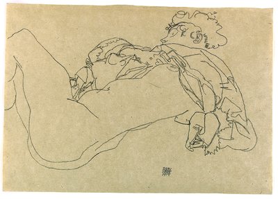 Reclining Female Nude by Egon Schiele