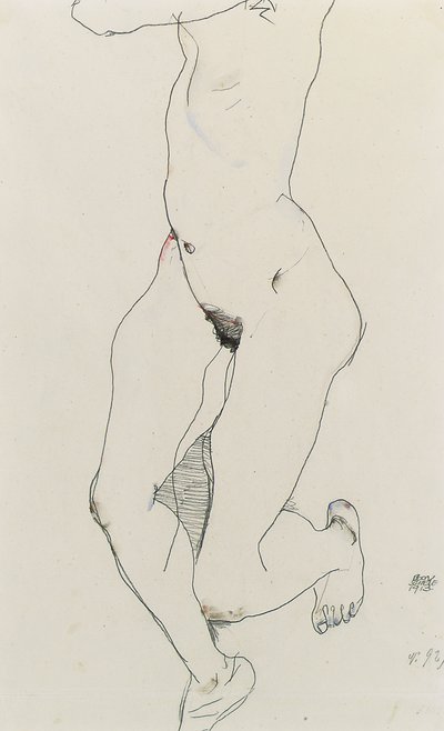 Running Woman by Egon Schiele