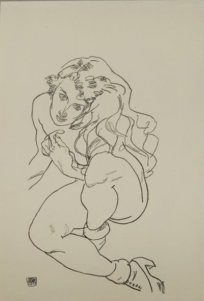 Seated Nude, 1917 by Egon Schiele