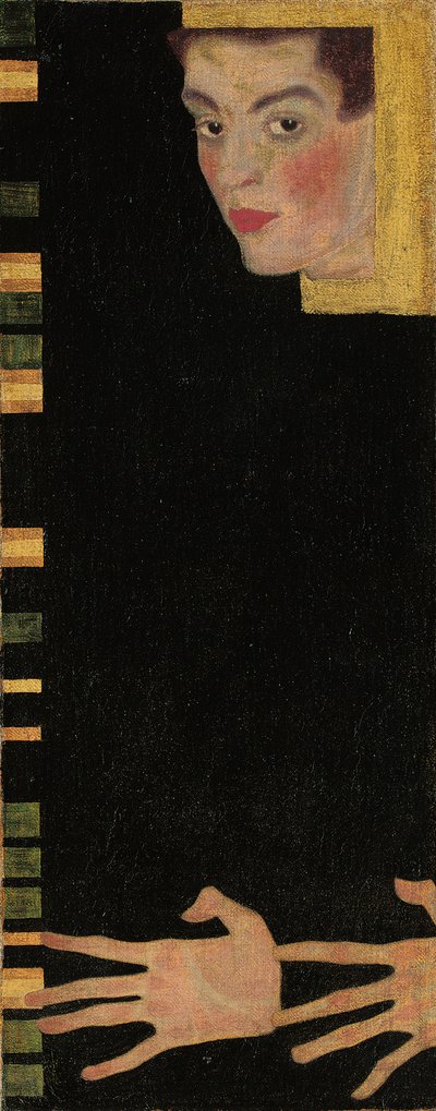 Self-Portrait with Spread Fingers by Egon Schiele