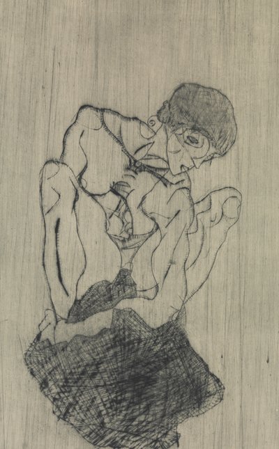 Sorrow by Egon Schiele