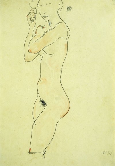 Standing Nude by Egon Schiele