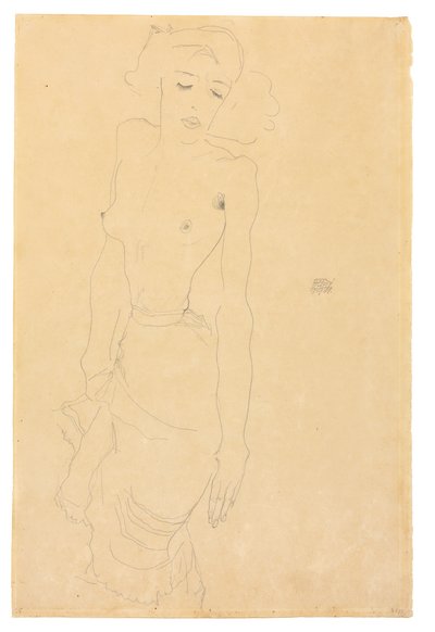 Standing Woman by Egon Schiele