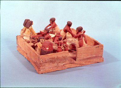 Kitchen scene with eight figures, Beni Hasan by Egyptian