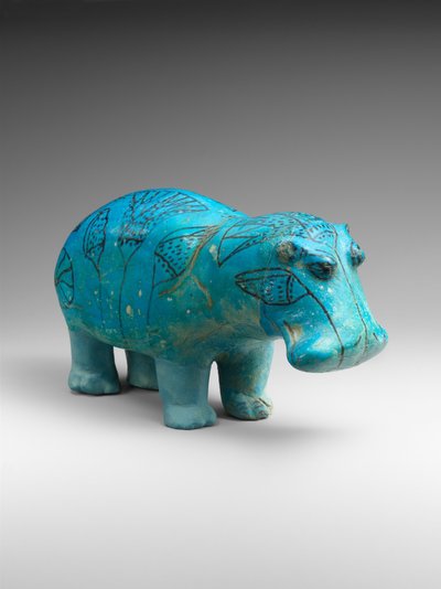 Standing hippopotamus, c.1900 BC by Egyptian 12th Dynasty