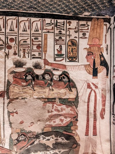 Nefertari afterlife offering by Egyptian 19th Dynasty