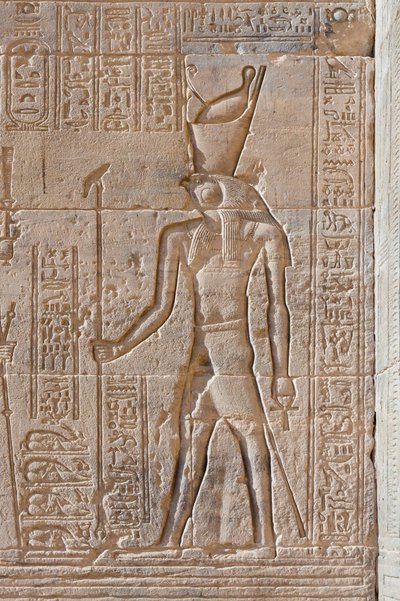 Reliefs at Philae Temple, Aswan, Egypt by Egyptian 30th Dynasty