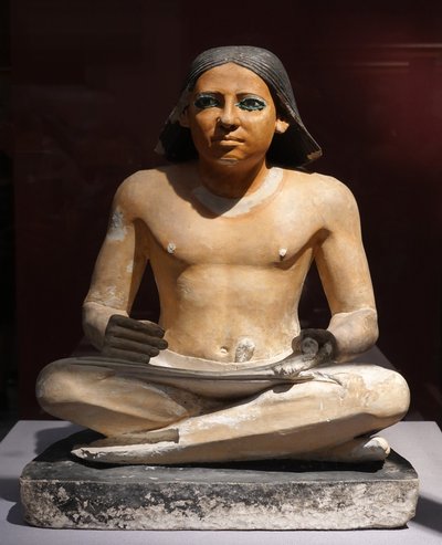 Crouching Scribe, 5th Dynasty by Egyptian 5th Dynasty
