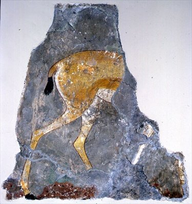 Fragment of a painting of a gazelle by Egyptian Egyptian